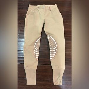 Stars & Stripes Tan Riding Breeches Equestrian with America theme ladies 27